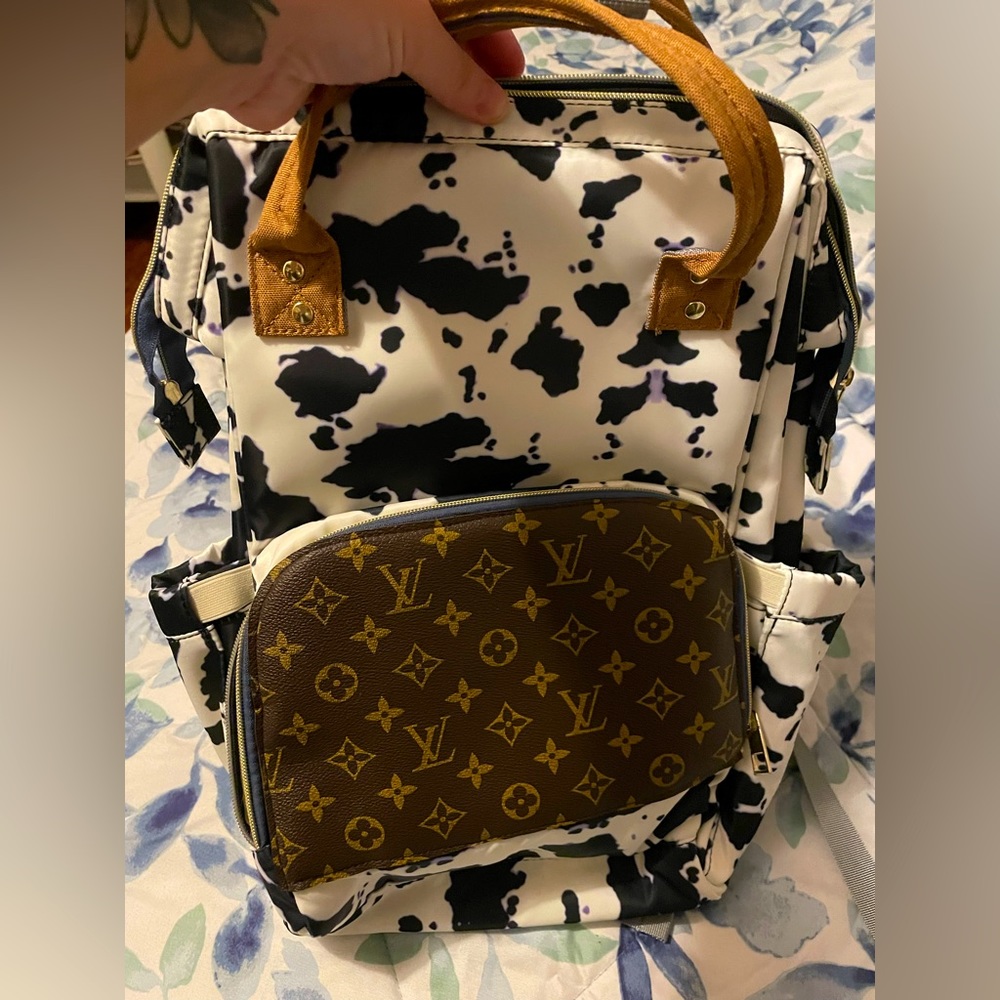 Bohoo Western Cowprint Baby Diaper bag!